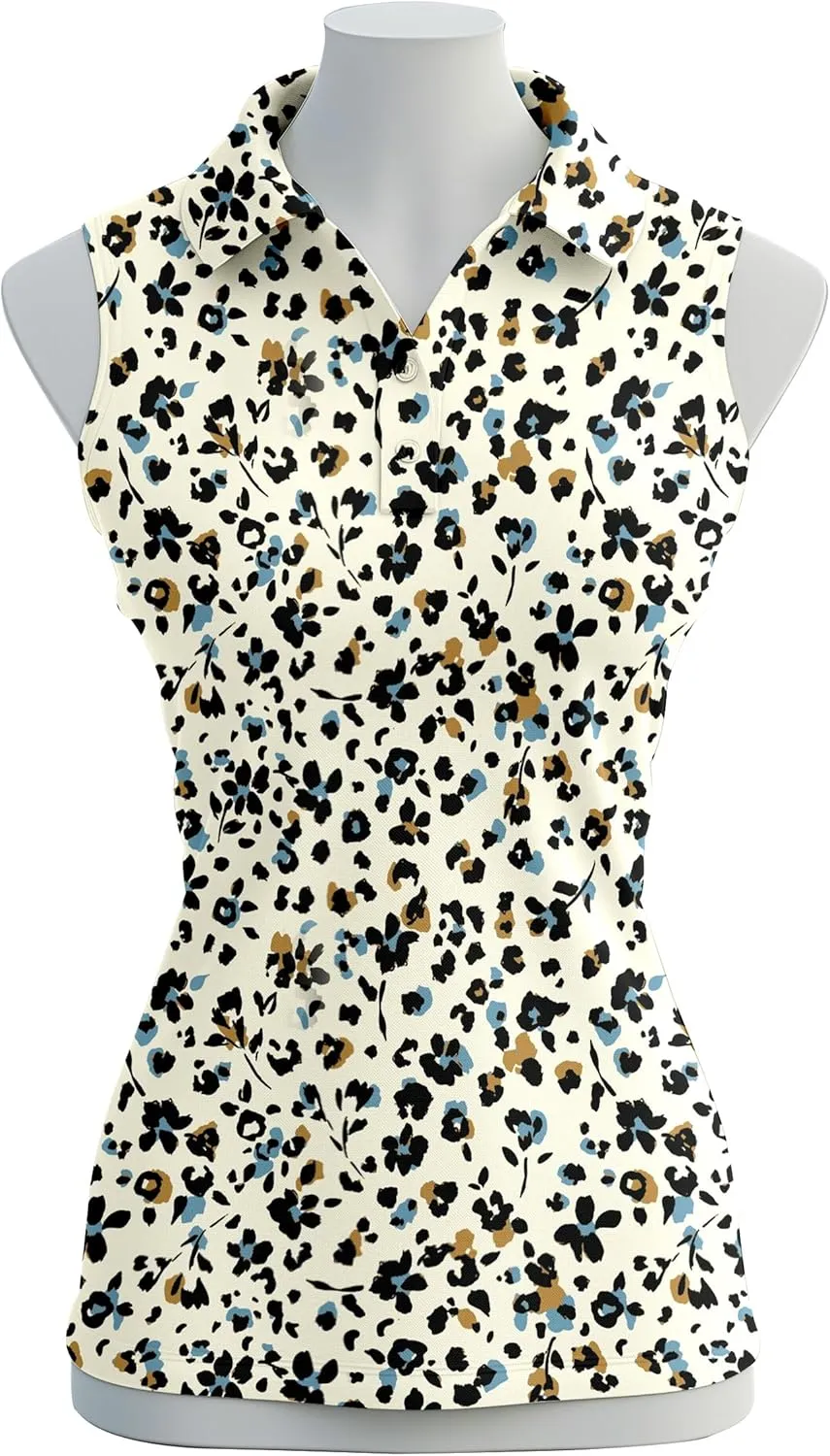 Women's Sleeveless Golf Shirts Funny Golf Shirts for Women Outfits Womens Golf Apparel Suitable for Yoga Tennis