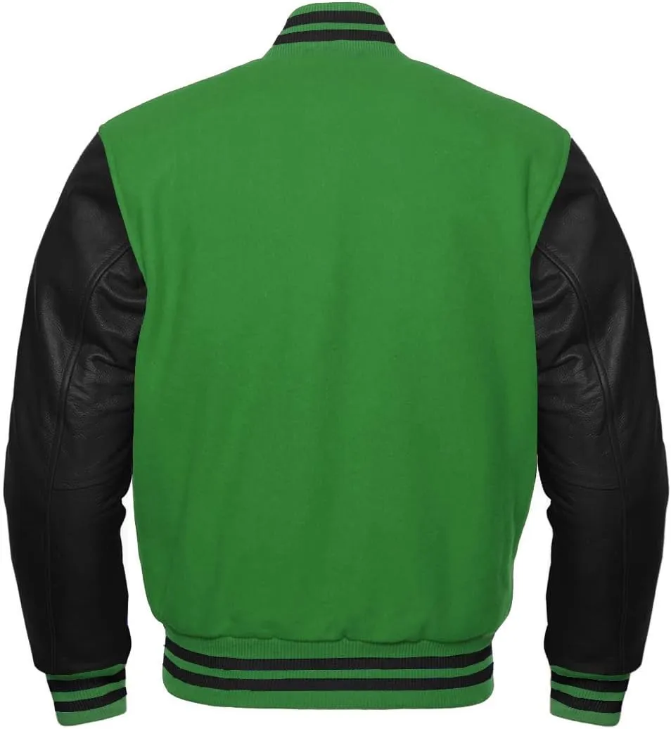 Zaine Enterprises Varsity Baseball Letterman Wool & Genuine Leather Sleeves A LOGO Jacket