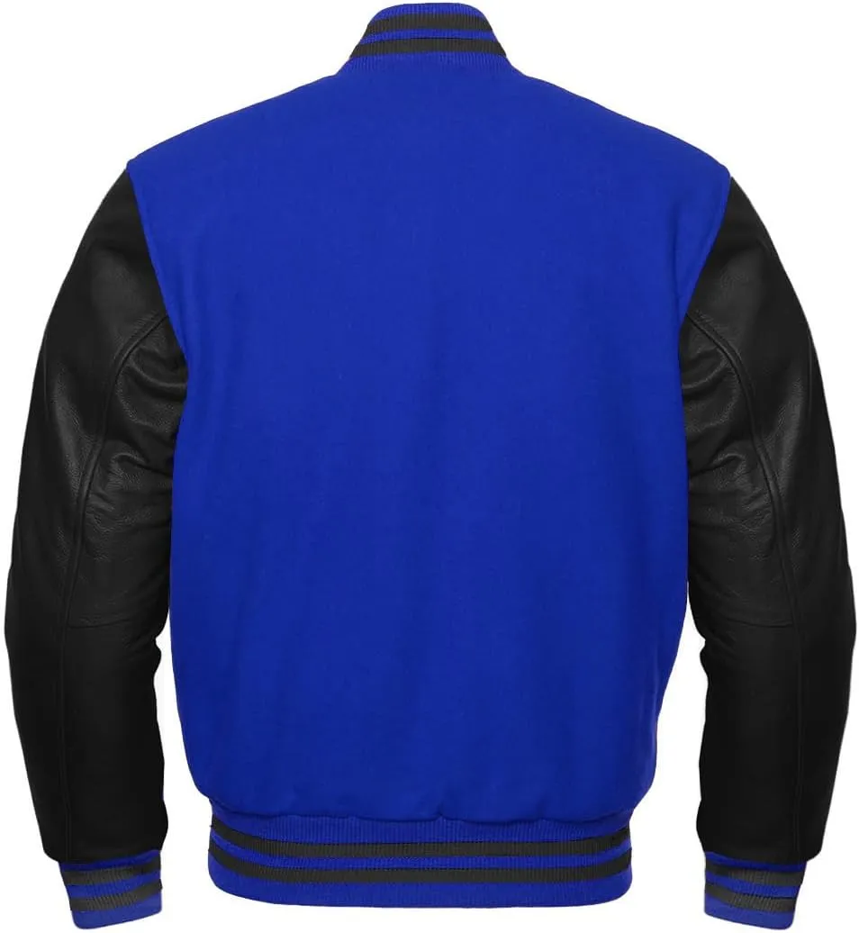 Zaine Enterprises Varsity Baseball Letterman Wool & Genuine Leather Sleeves A LOGO Jacket