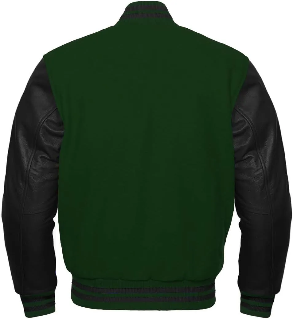 Zaine Enterprises Varsity Baseball Letterman Wool & Genuine Leather Sleeves A LOGO Jacket