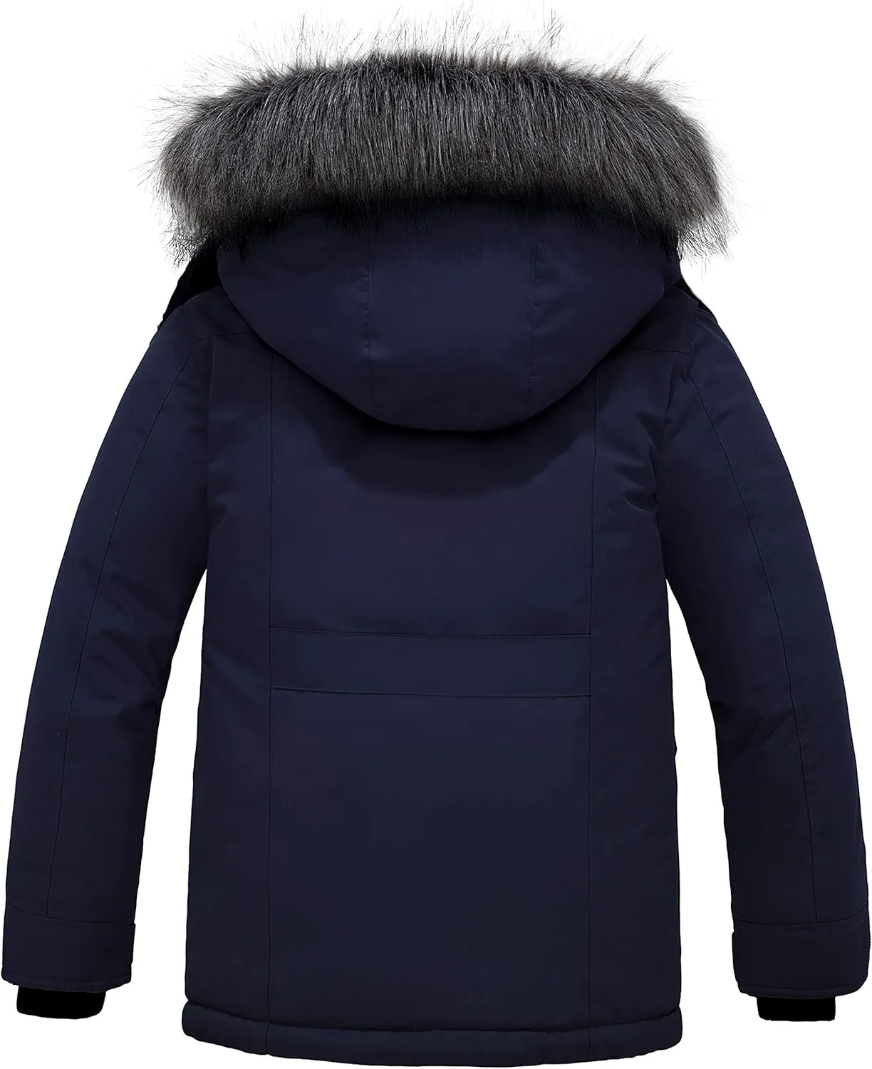 ZSHOW Boys' Hooded Winter Coat Warm Waterproof Puffer Jacket Thick Fleece Parka