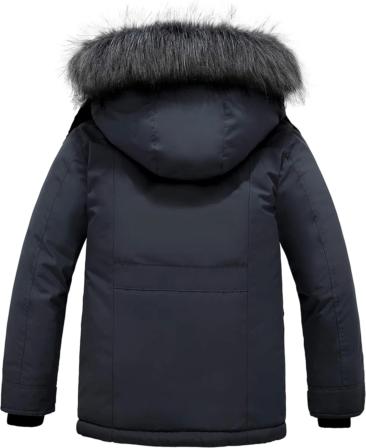 ZSHOW Boys' Hooded Winter Coat Warm Waterproof Puffer Jacket Thick Fleece Parka